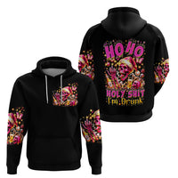 Christmas Skull Hoodie Ho Ho Holy Shit I'm Drink - Wonder Print Shop