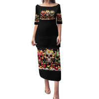 Christmas Sugar Skull Family Matching Puletasi Dress and Hawaiian Shirt Christmas Tree Sugar Skull - Wonder Print Shop