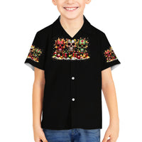 Christmas Sugar Skull Family Matching Puletasi Dress and Hawaiian Shirt Christmas Tree Sugar Skull - Wonder Print Shop