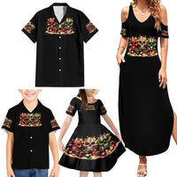 Christmas Sugar Skull Family Matching Summer Maxi Dress and Hawaiian Shirt Christmas Tree Sugar Skull - Wonder Print Shop
