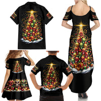 Christmas Sugar Skull Family Matching Summer Maxi Dress and Hawaiian Shirt Christmas Tree Sugar Skull - Wonder Print Shop