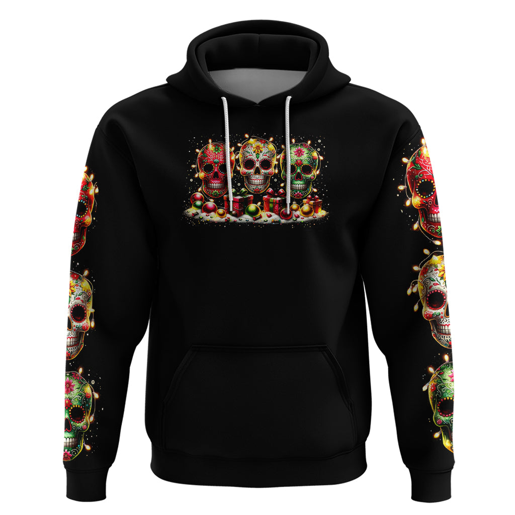 Christmas Sugar Skull Hoodie Christmas Tree Sugar Skull - Wonder Print Shop