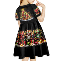 Christmas Sugar Skull Kid Short Sleeve Dress Christmas Tree Sugar Skull - Wonder Print Shop