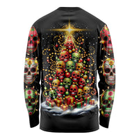 Christmas Sugar Skull Long Sleeve Shirt Christmas Tree Sugar Skull - Wonder Print Shop