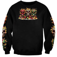 Christmas Sugar Skull Sweatshirt Christmas Tree Sugar Skull - Wonder Print Shop