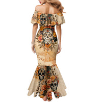 Sugar Skull Mermaid Dress Rose Sugar Skull Vintage - Wonder Print Shop