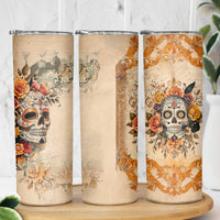 Sugar Skull Skinny Tumbler Rose Sugar Skull Vintage - Wonder Print Shop