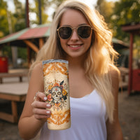 Sugar Skull Skinny Tumbler Rose Sugar Skull Vintage - Wonder Print Shop
