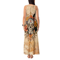 Sugar Skull Tank Maxi Dress Rose Sugar Skull Vintage - Wonder Print Shop