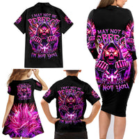 Thunder Skull Family Matching Long Sleeve Bodycon Dress and Hawaiian Shirt I May Be Not Perfect But At Least I'm Not You - Wonder Print Shop