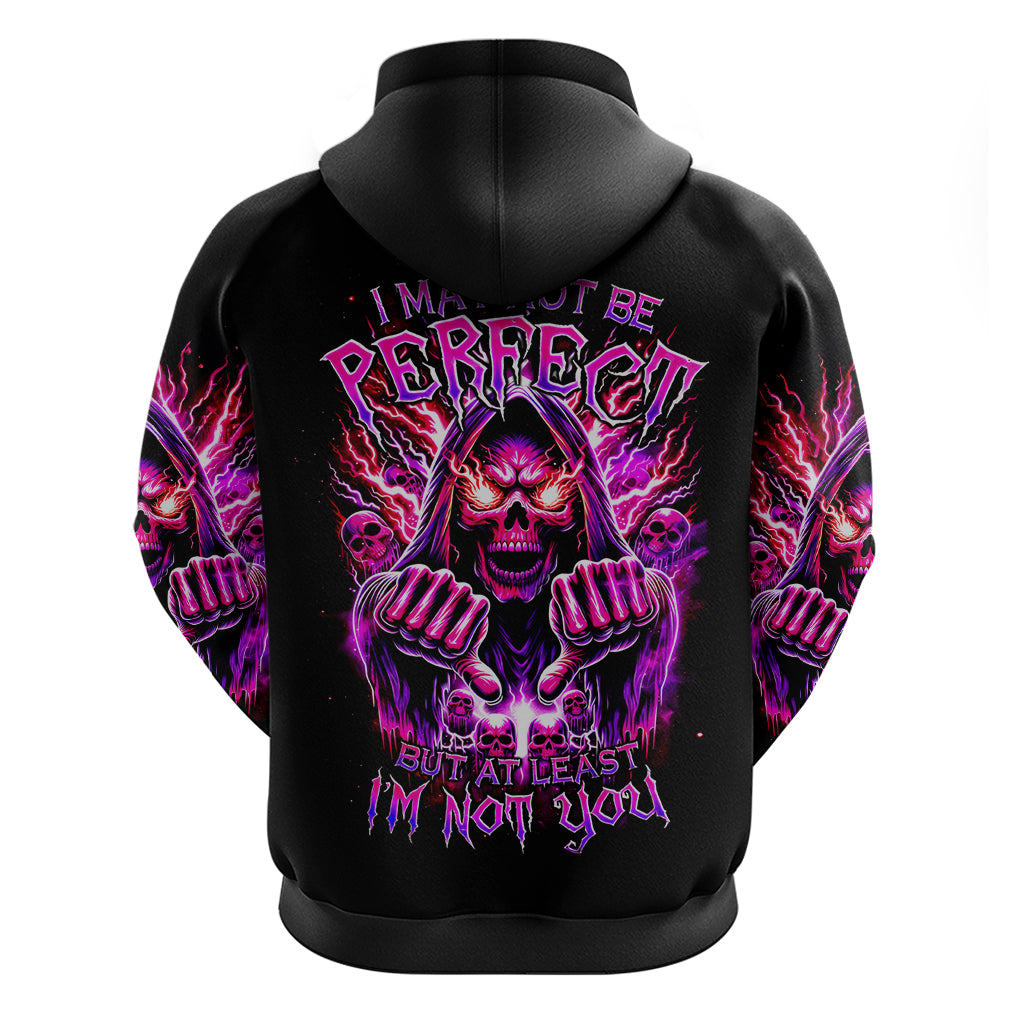 Thunder Skull Hoodie I May Be Not Perfect But At Least I'm Not You - Wonder Print Shop