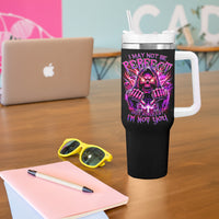 Thunder Skull Tumbler With Handle I May Be Not Perfect But At Least I'm Not You - Wonder Print Shop