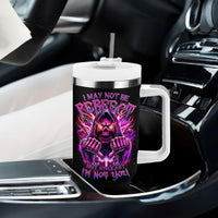 Thunder Skull Tumbler With Handle I May Be Not Perfect But At Least I'm Not You - Wonder Print Shop