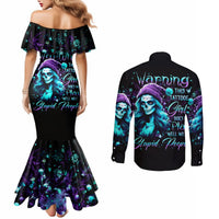 christmas-skull-girl-couples-matching-mermaid-dress-and-long-sleeve-button-shirt-warning-this-tattooed-girl-does-not-play-with-stupid-people