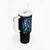 Christmas Skull Girl Tumbler With Handle Warning This Tattooed Girl Does Not Play With Stupid People - Wonder Print Shop