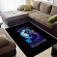 Witch Skull Area Rug You Couldn't Handle Me Even With Intrustions - Wonder Print Shop