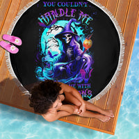 Witch Skull Beach Blanket You Couldn't Handle Me Even With Intrustions - Wonder Print Shop
