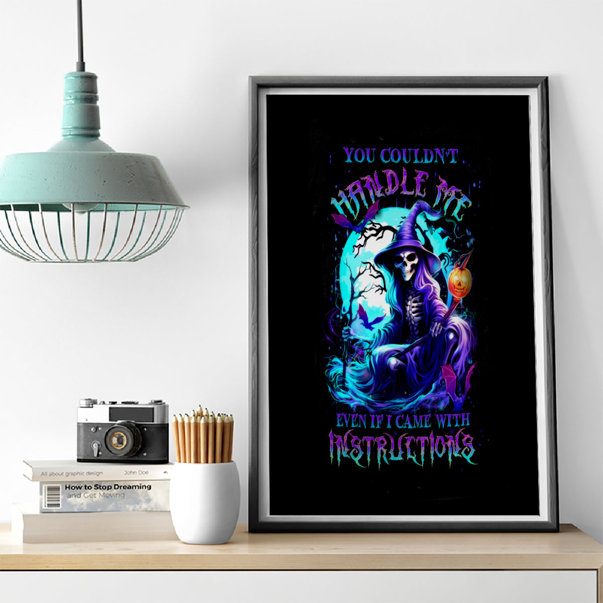 Witch Skull Canvas Wall Art You Couldn't Handle Me Even With Intrustions - Wonder Print Shop