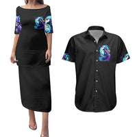 Witch Skull Couples Matching Puletasi Dress and Hawaiian Shirt You Couldn't Handle Me Even With Intrustions - Wonder Print Shop
