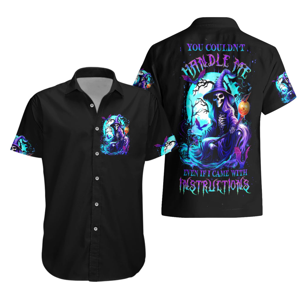 Witch Skull Hawaiian Shirt You Couldn't Handle Me Even With Intrustions - Wonder Print Shop