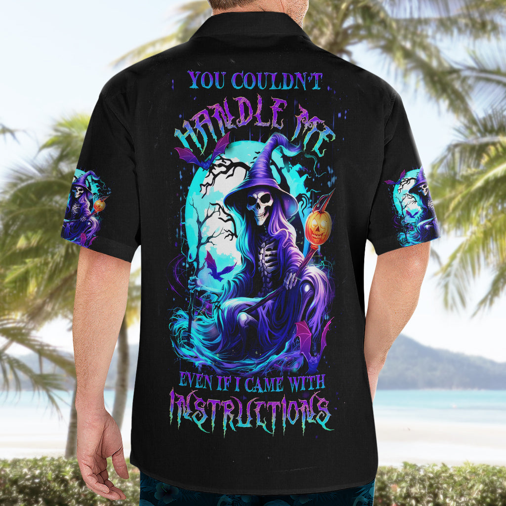 Witch Skull Hawaiian Shirt You Couldn't Handle Me Even With Intrustions - Wonder Print Shop