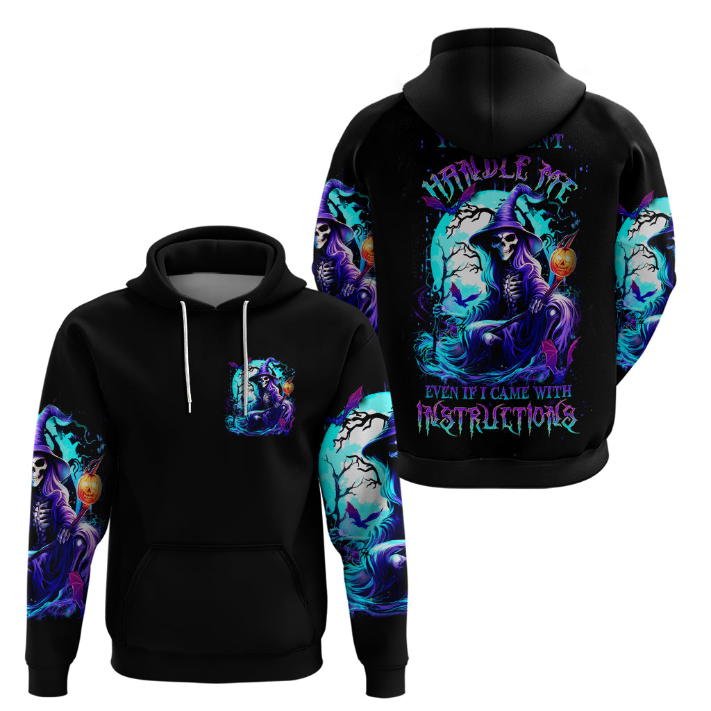 Witch Skull Hoodie You Couldn't Handle Me Even With Intrustions - Wonder Print Shop