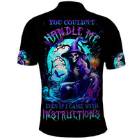 Witch Skull Polo Shirt You Couldn't Handle Me Even With Intrustions - Wonder Print Shop