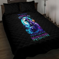 Witch Skull Quilt Bed Set You Couldn't Handle Me Even With Intrustions - Wonder Print Shop