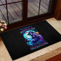 Witch Skull Rubber Doormat You Couldn't Handle Me Even With Intrustions - Wonder Print Shop