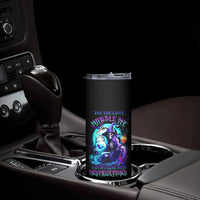 Witch Skull Skinny Tumbler You Couldn't Handle Me Even With Intrustions - Wonder Print Shop