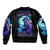 Witch Skull Sleeve Zip Bomber Jacket You Couldn't Handle Me Even With Intrustions - Wonder Print Shop