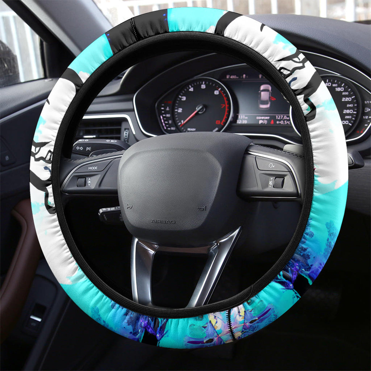 Witch Skull Steering Wheel Cover You Couldn't Handle Me Even With Intrustions - Wonder Print Shop