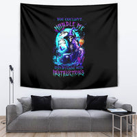 Witch Skull Tapestry You Couldn't Handle Me Even With Intrustions - Wonder Print Shop