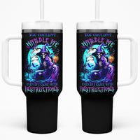 Witch Skull Tumbler With Handle You Couldn't Handle Me Even With Intrustions - Wonder Print Shop