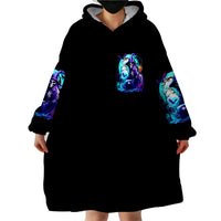 Witch Skull Wearable Blanket Hoodie You Couldn't Handle Me Even With Intrustions - Wonder Print Shop