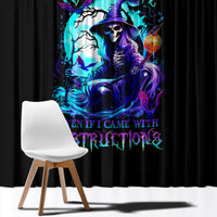 Witch Skull Window Curtain You Couldn't Handle Me Even With Intrustions - Wonder Print Shop