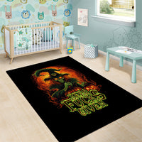 Witch Skull Area Rug Zero Fucking Given - Wonder Print Shop