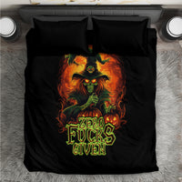 Witch Skull Bedding Set Zero Fucking Given - Wonder Print Shop
