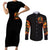 Witch Skull Couples Matching Short Sleeve Bodycon Dress and Long Sleeve Button Shirts Zero Fucking Given - Wonder Print Shop