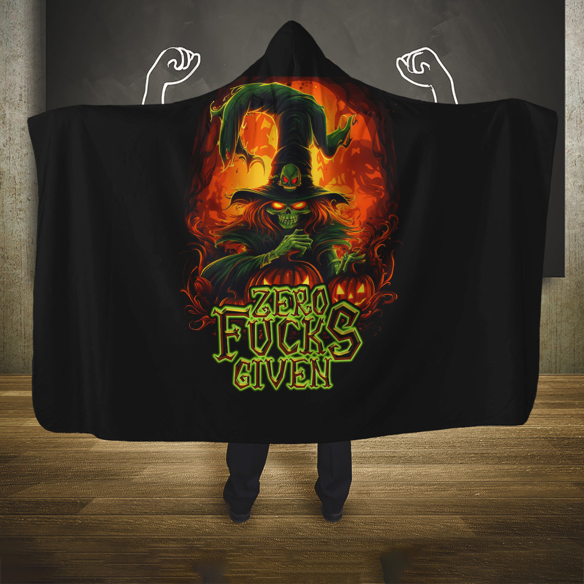 witch-skull-hooded-blanket-zero-fucking-given