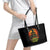 Witch Skull Leather Tote Bag Zero Fucking Given - Wonder Print Shop