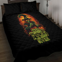 Witch Skull Quilt Bed Set Zero Fucking Given - Wonder Print Shop