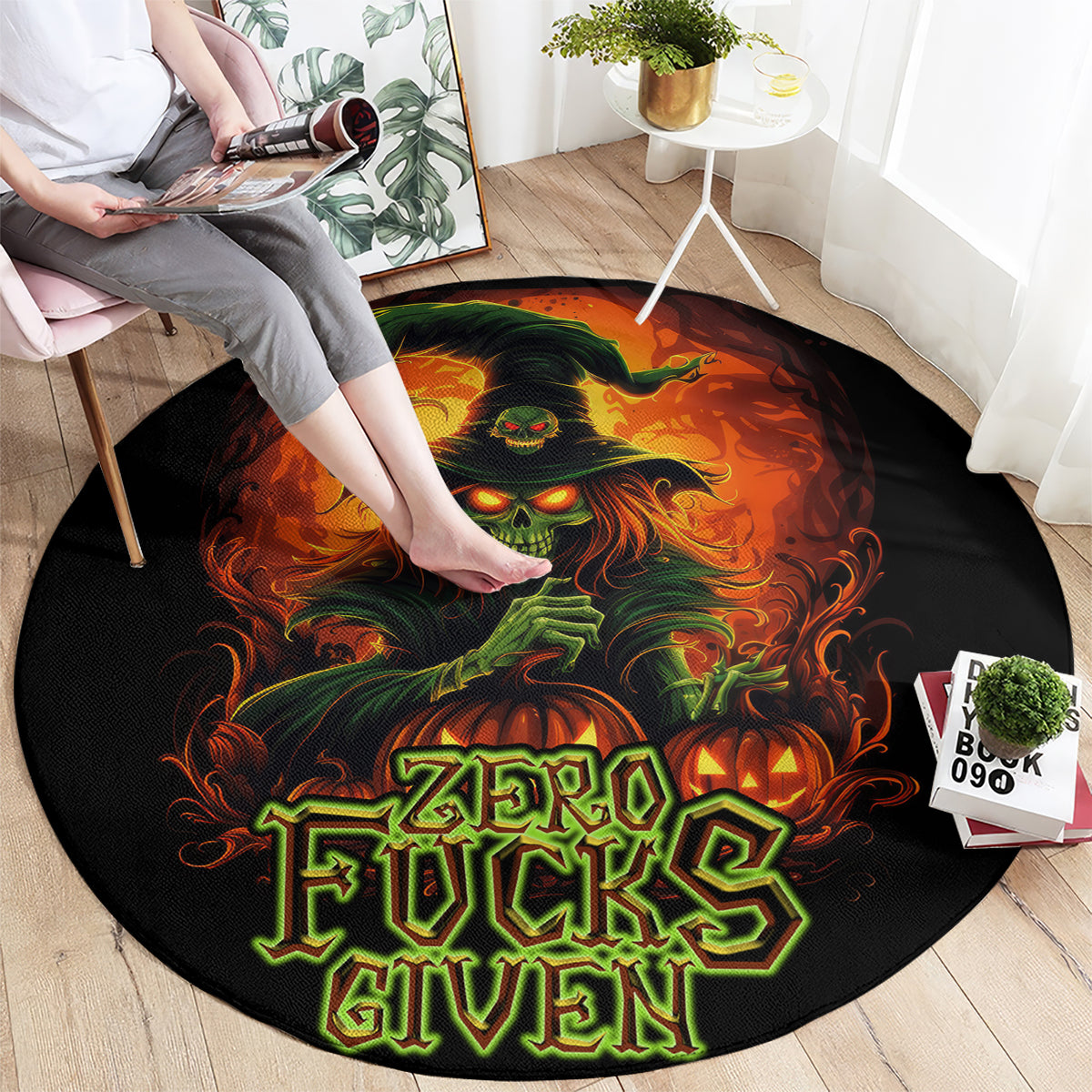 witch-skull-round-carpet-zero-fucking-given
