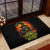 Witch Skull Rubber Doormat Zero Fucking Given - Wonder Print Shop