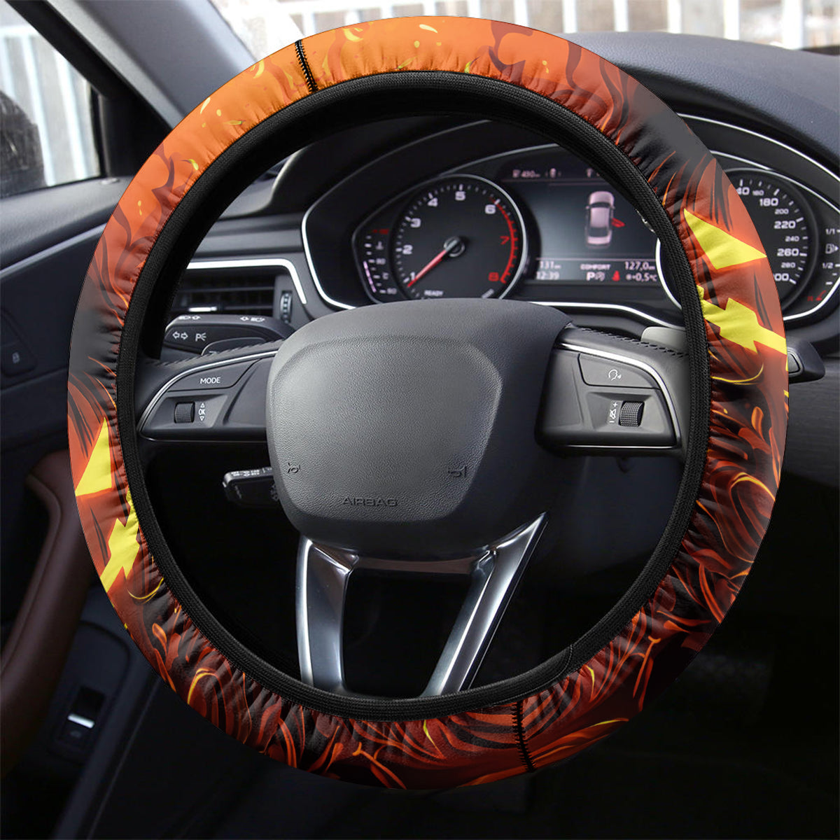 Witch Skull Steering Wheel Cover Zero Fucking Given - Wonder Print Shop
