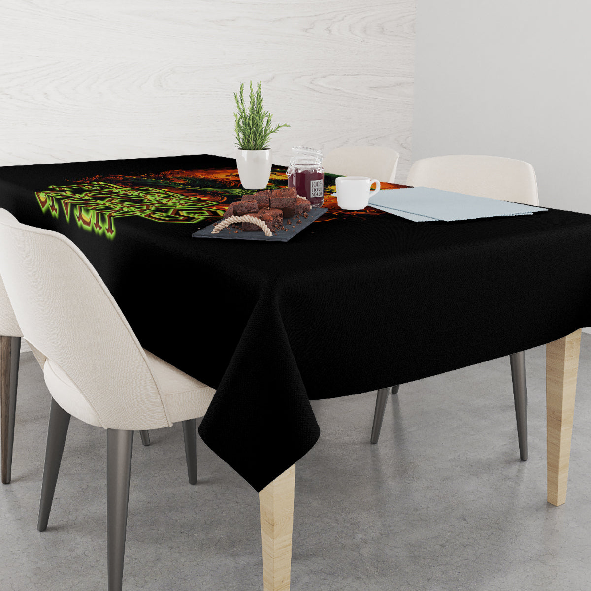Witch Skull Tablecloth Zero Fucking Given - Wonder Print Shop