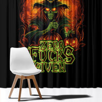 Witch Skull Window Curtain Zero Fucking Given - Wonder Print Shop