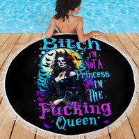 Witch Skull Beach Blanket Bitch I'm Not A Princess I'm The Fucking Queen - Wonder Print Shop