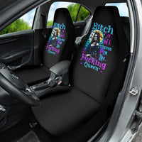 Witch Skull Car Seat Cover Bitch I'm Not A Princess I'm The Fucking Queen - Wonder Print Shop
