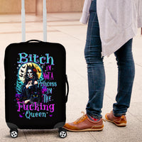 Witch Skull Luggage Cover Bitch I'm Not A Princess I'm The Fucking Queen - Wonder Print Shop